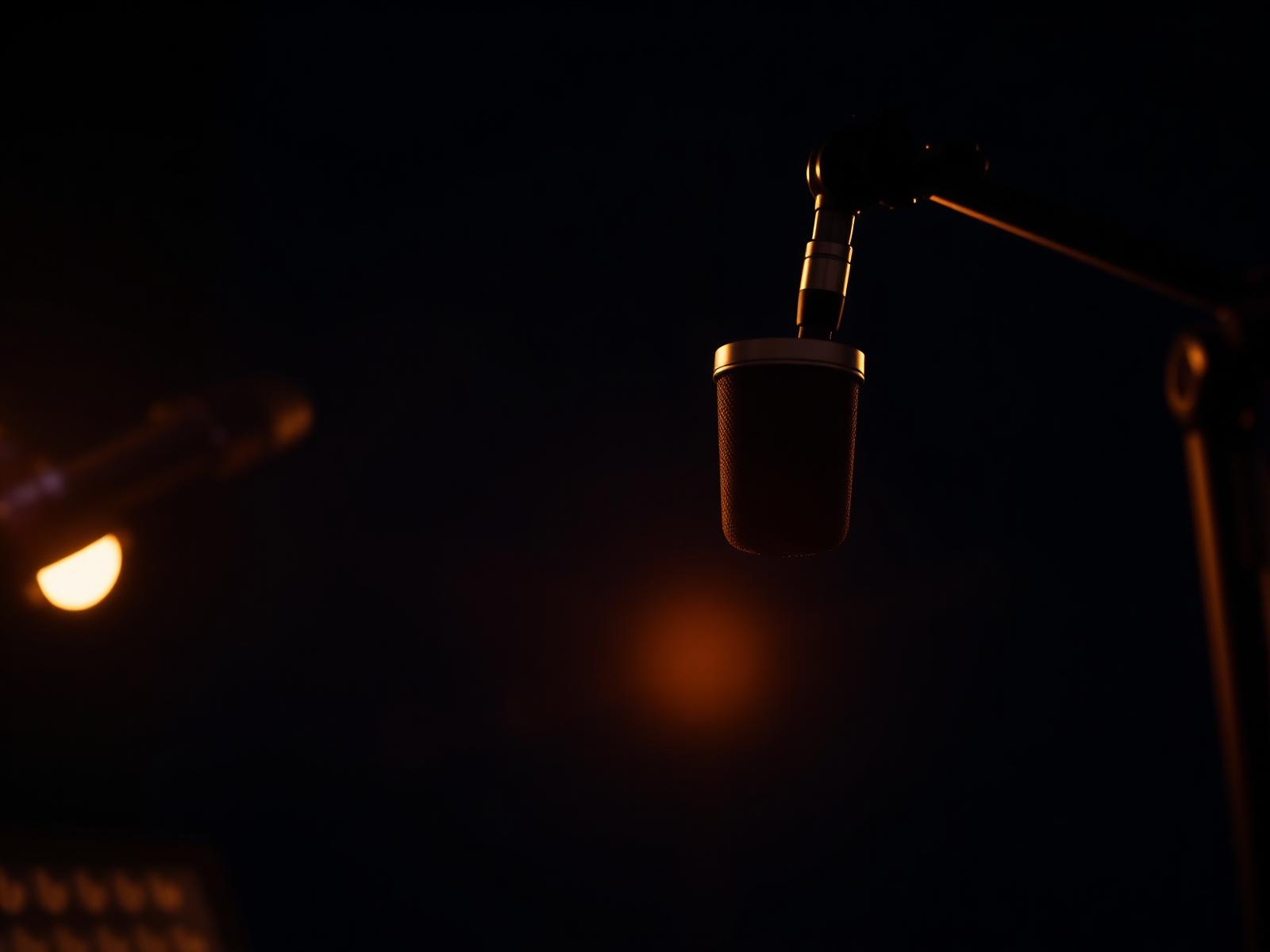 Professional broadcast microphone